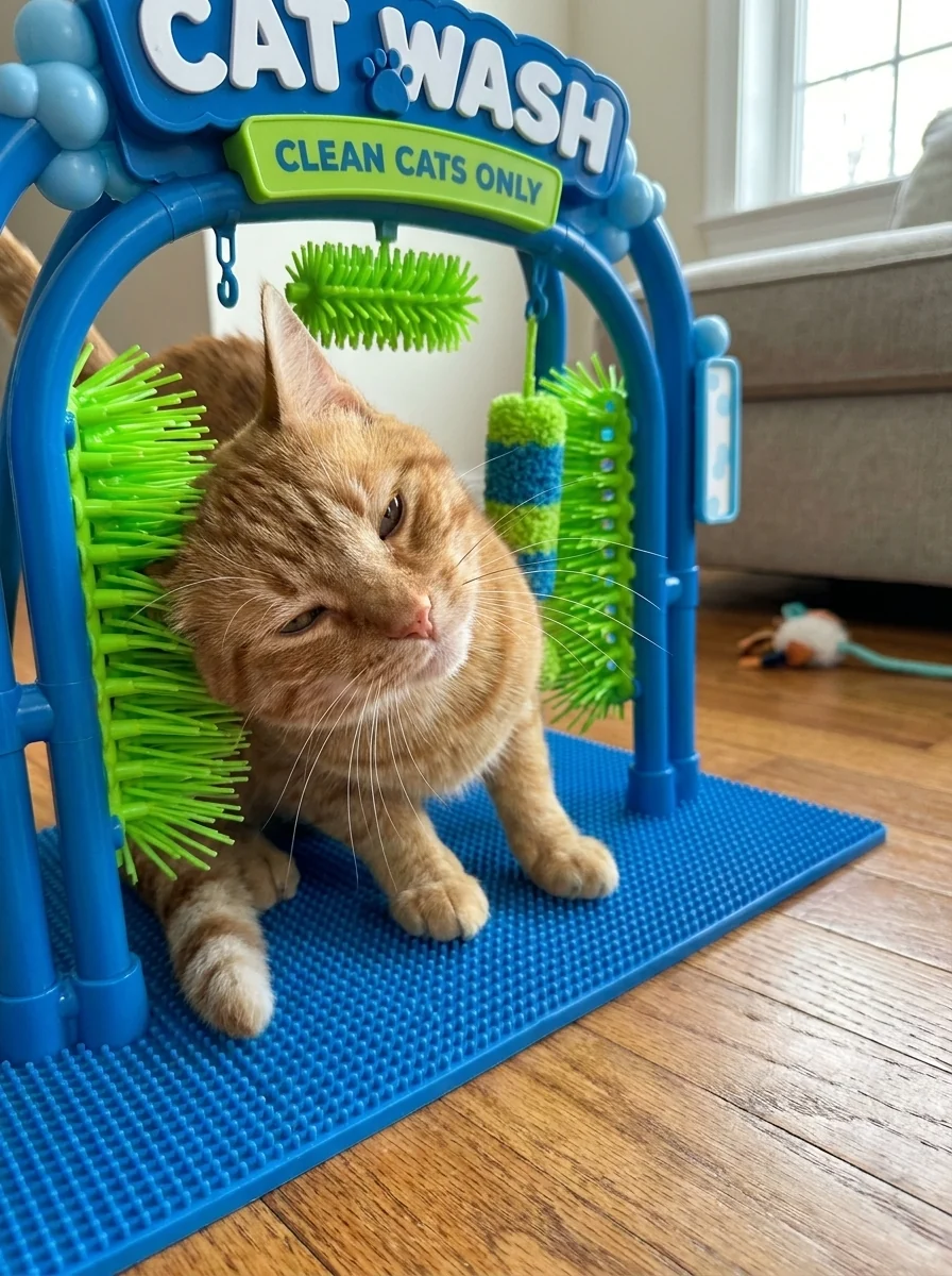 🐱 Self‑Grooming Cat Brush – Let Your Cat Groom Naturally