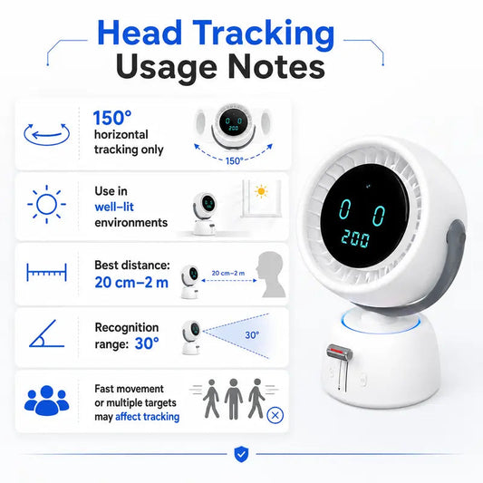 🌬️ Smart Head Tracking Desk Fan