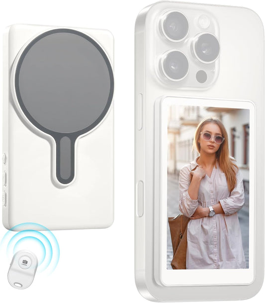 🎥 Magnetic Phone Vlog Selfie Monitor Screen – Wireless Rear Camera Preview Display with Remote Control for Video Creators