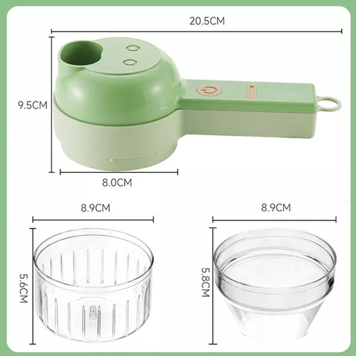 🥦 4-in-1 Portable Electric Vegetable Cutter – Wireless Food Chopper, Garlic Mincer, Meat Grinder & Kitchen Prep Tool