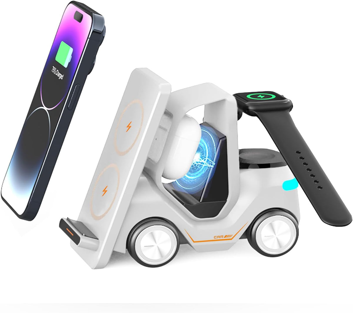 ⚡ 3‑in‑1 Wireless Charging Station – Charge Your Phone, Earbuds & Watch in One Place