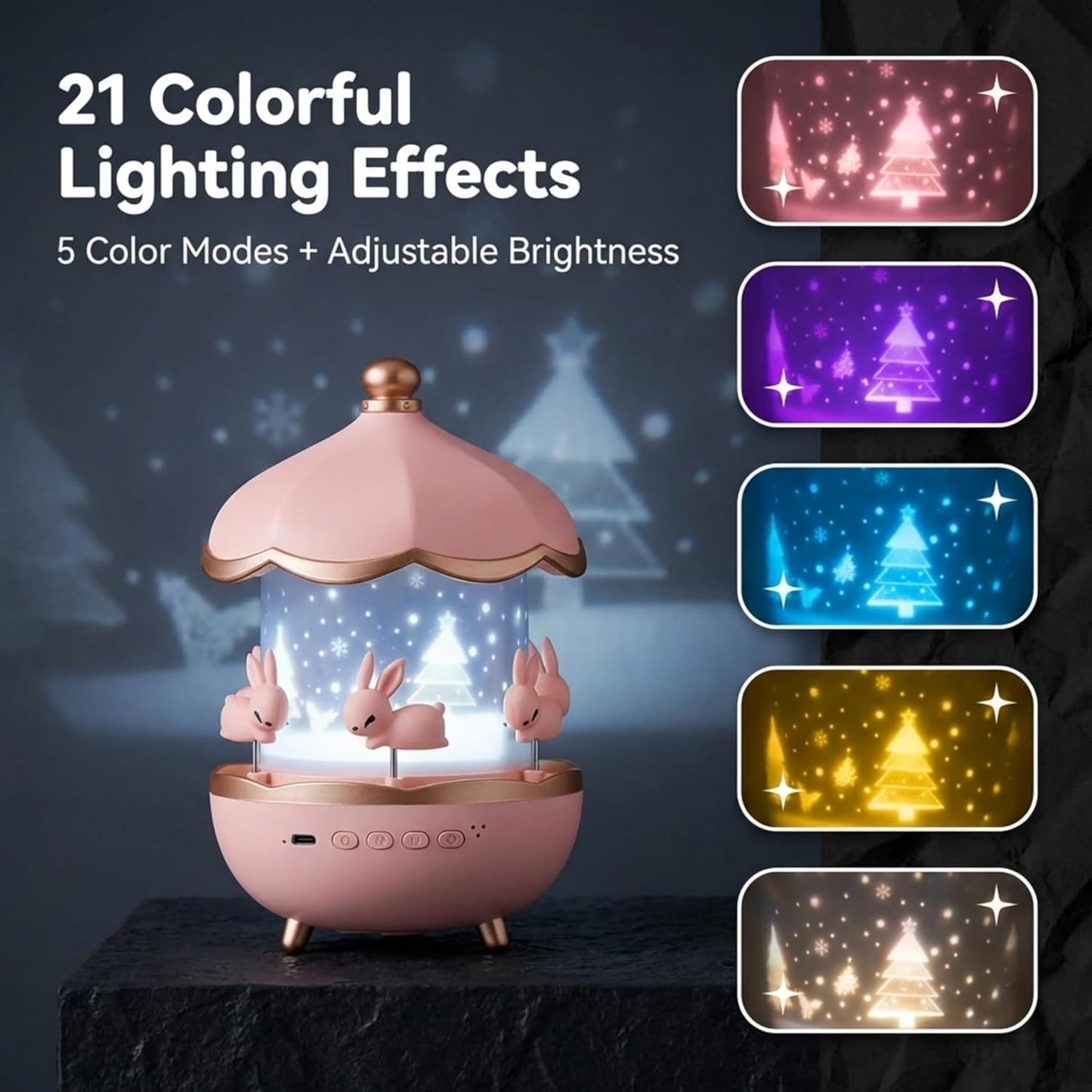 🦄 Dreamy Starry Sky Projector Night Light – A Magical Bedtime Companion with Music, Stories, Color Lights & Remote Control for Kids