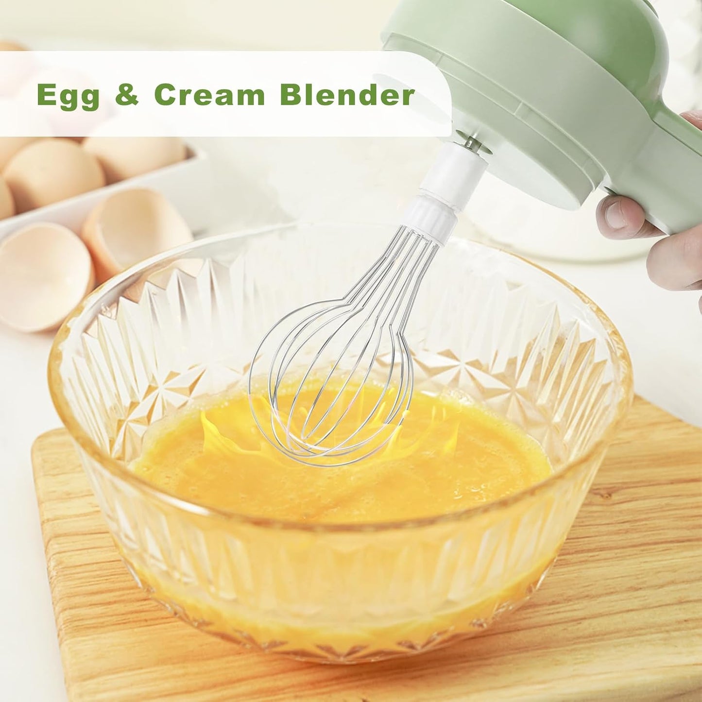 🥦 4-in-1 Portable Electric Vegetable Cutter – Wireless Food Chopper, Garlic Mincer, Meat Grinder & Kitchen Prep Tool