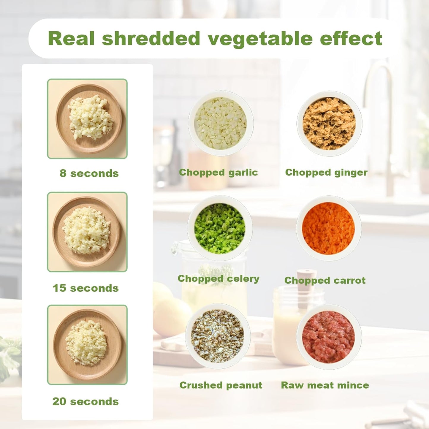 🥦 4-in-1 Portable Electric Vegetable Cutter – Wireless Food Chopper, Garlic Mincer, Meat Grinder & Kitchen Prep Tool