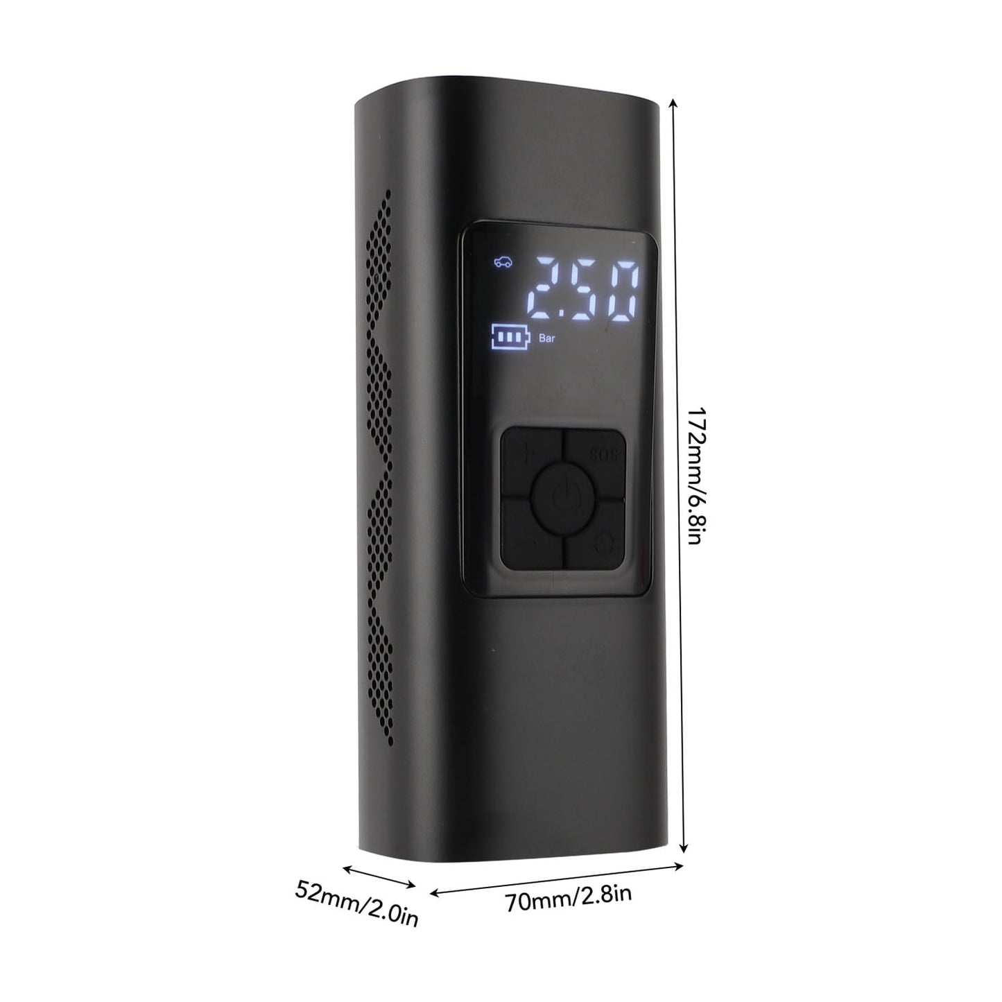 ⚡ Portable Cordless Air Compressor – 150PSI Rechargeable Tire Inflator with Digital Screen & Emergency LED Light for Cars