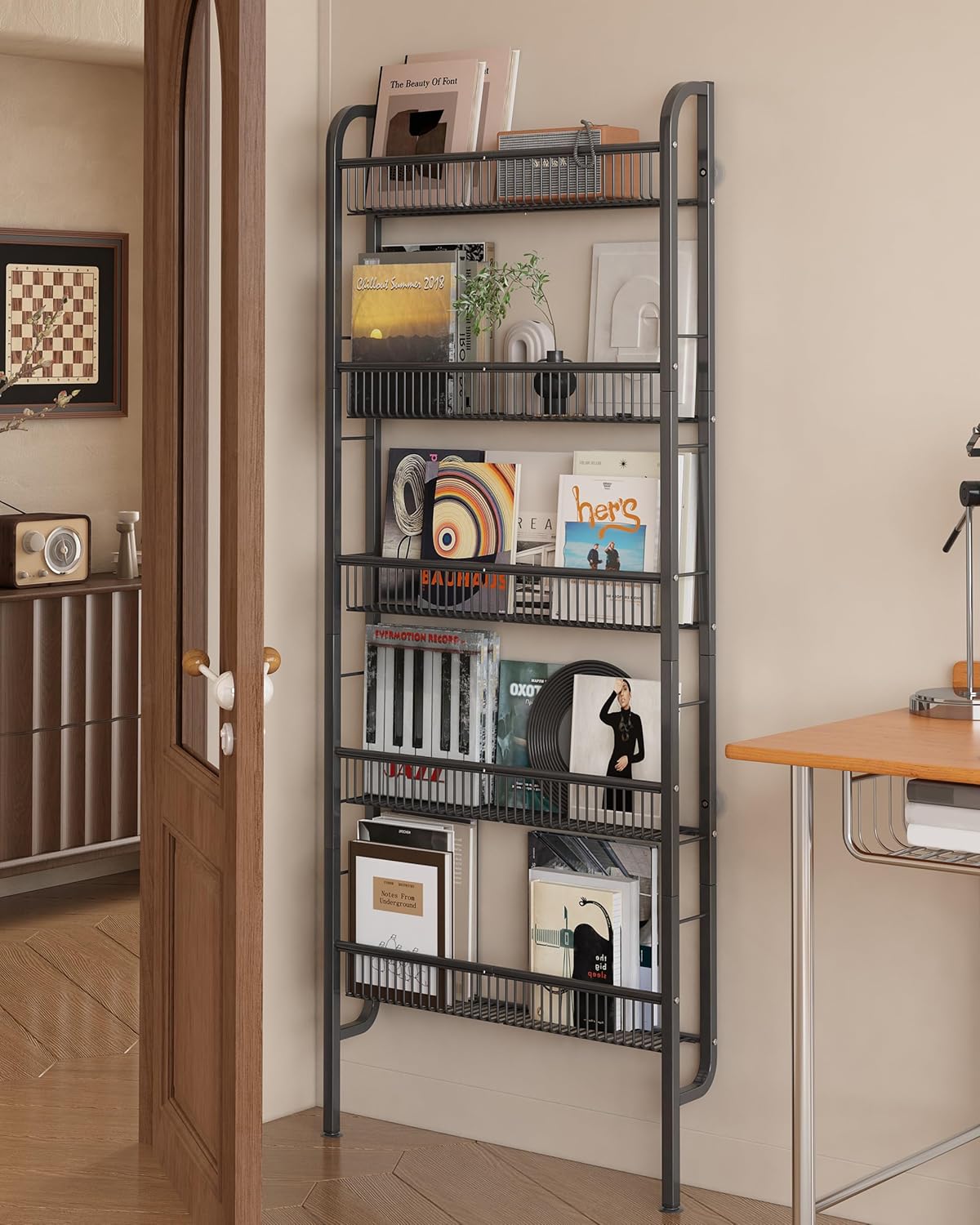 🏠 5‑Tier Slim Storage Rack – Space‑Saving Organizer for Bathroom, Kitchen & Laundry
