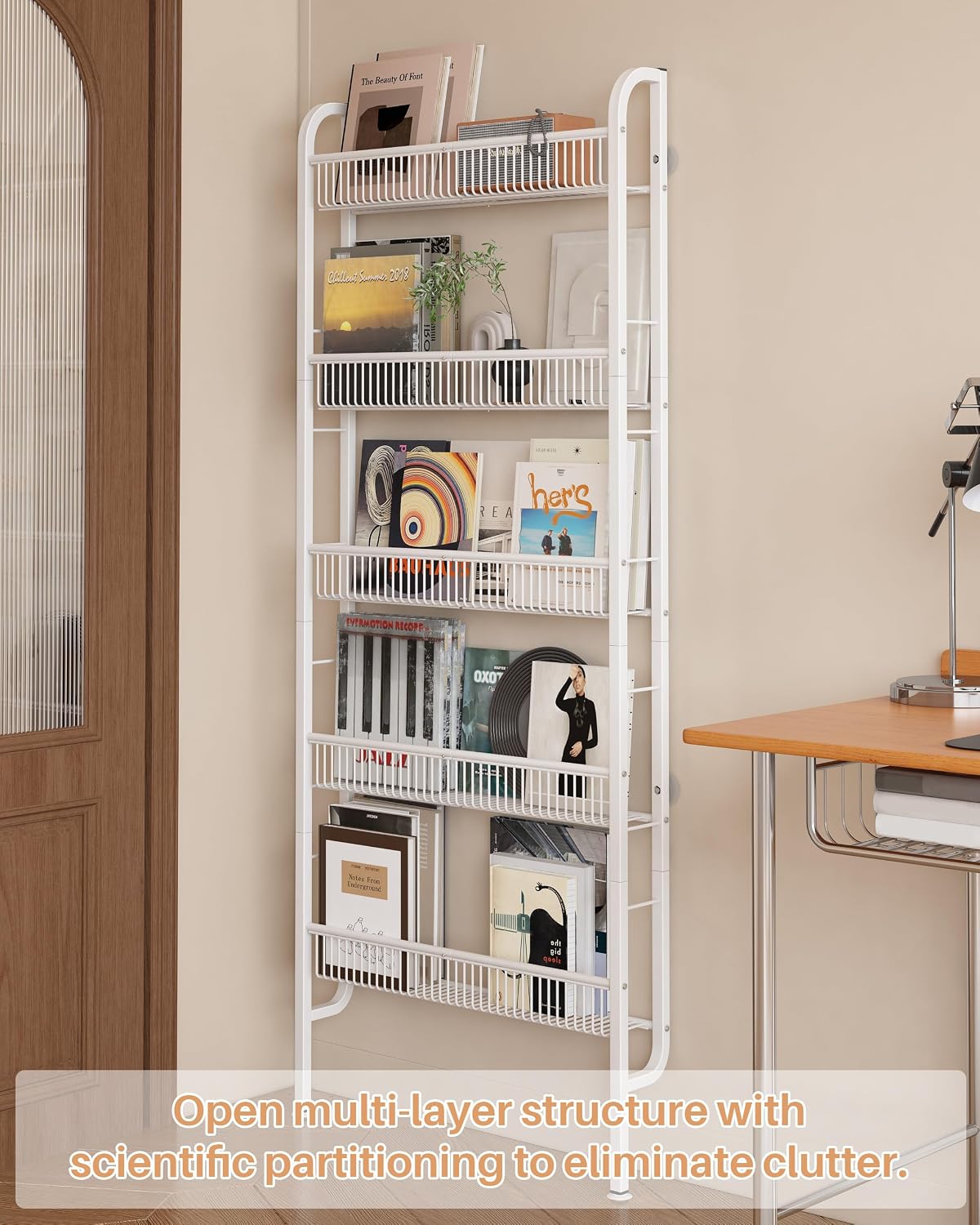 🏠 5‑Tier Slim Storage Rack – Space‑Saving Organizer for Bathroom, Kitchen & Laundry