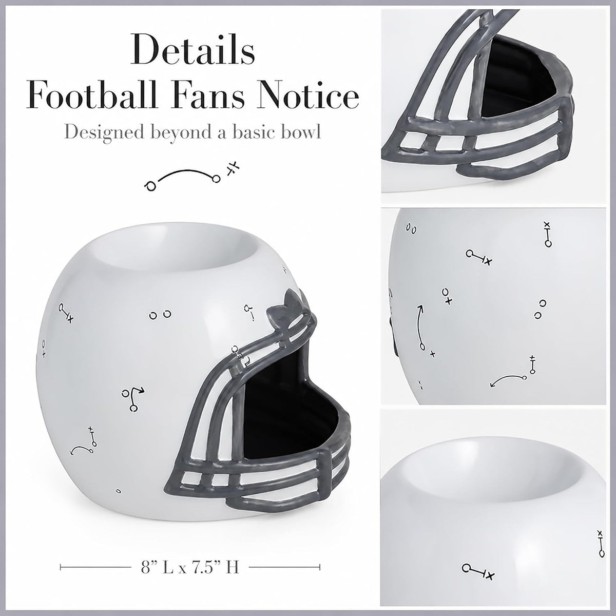 🏈 Football-Themed Chip & Dip Bowl
