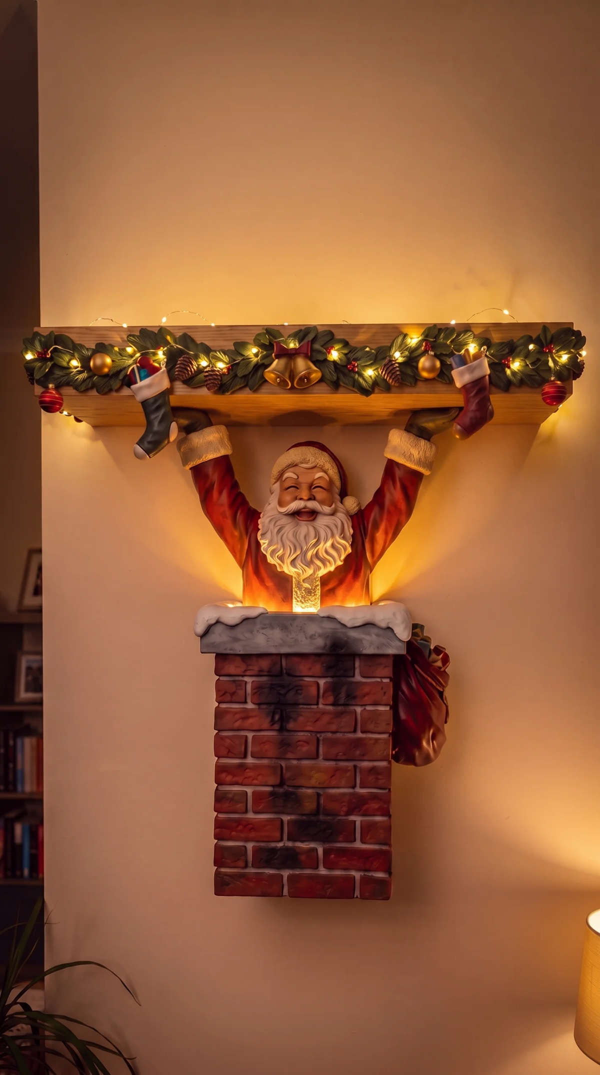🎄 Christmas Character Wall Shelf – Festive Display for Ornaments & Collectibles