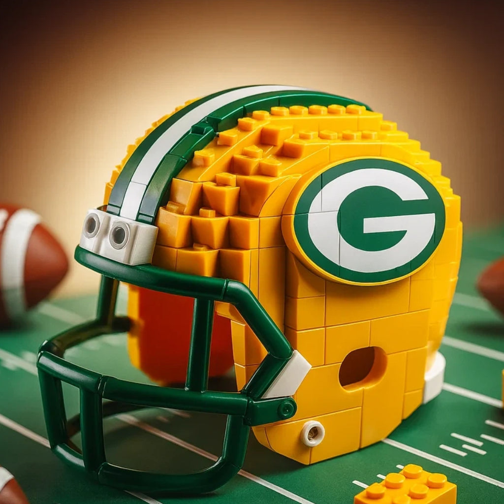🏈 Football Helmet Building Set – Collectible Sports Display Model