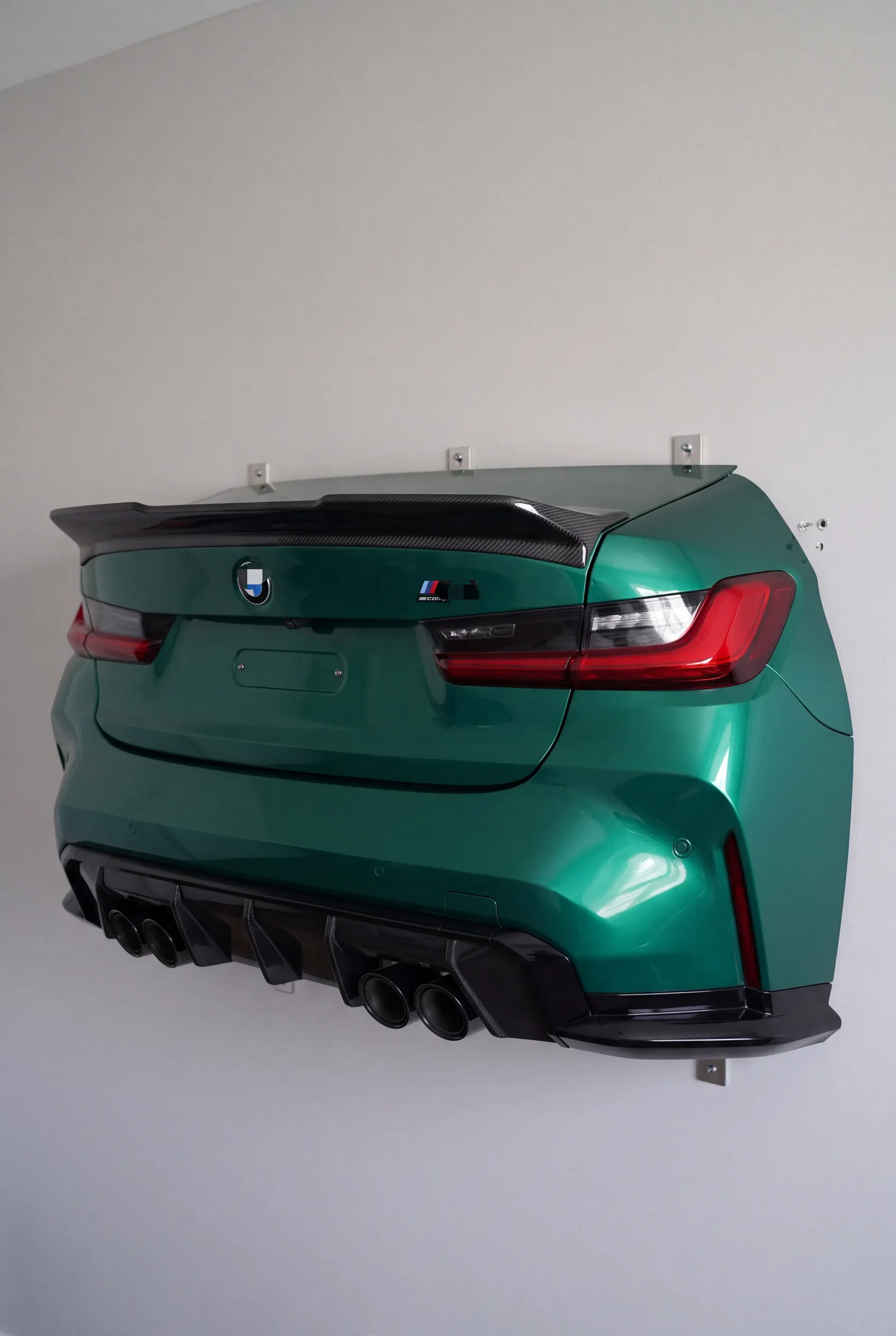 🏎️ Supercar Rear Wall Shelf – 3D Ambient Art with LED Taillights & Display Storage