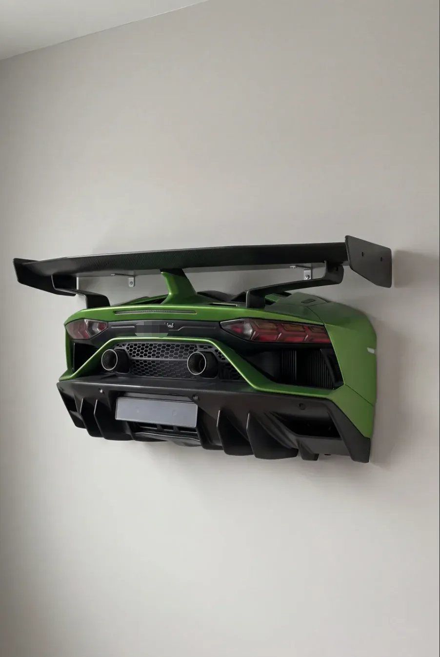 🏎️ Supercar Rear Wall Shelf – 3D Ambient Art with LED Taillights & Display Storage