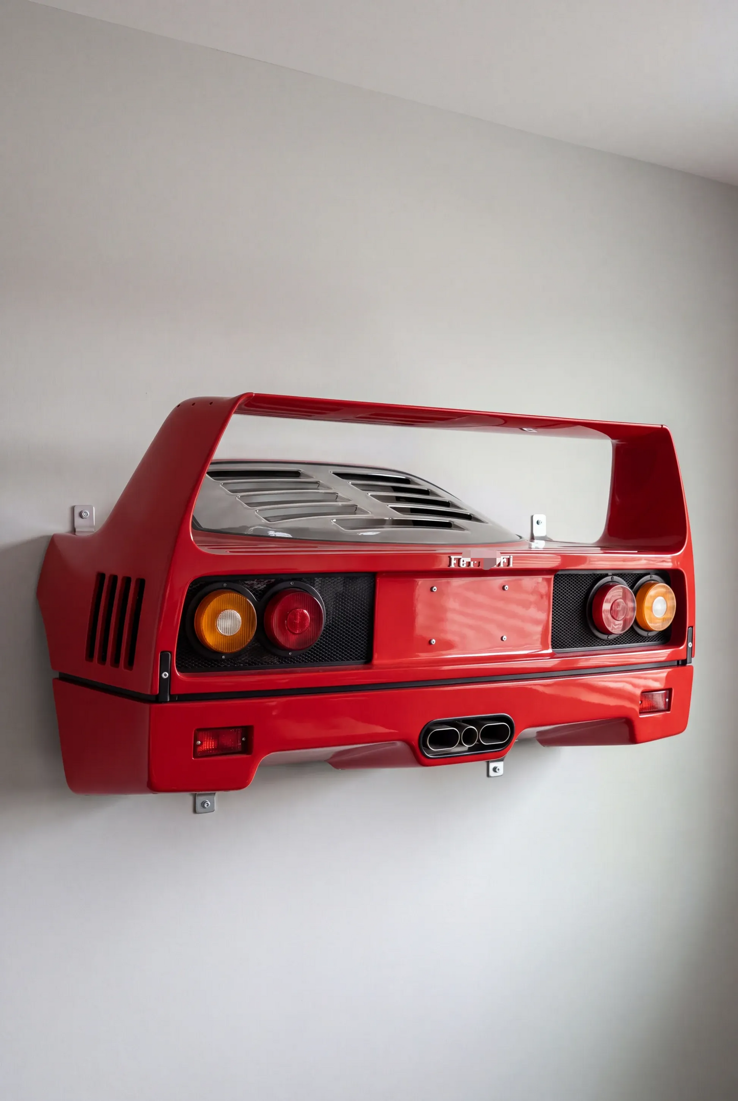 🏎️ Supercar Rear Wall Shelf – 3D Ambient Art with LED Taillights & Display Storage