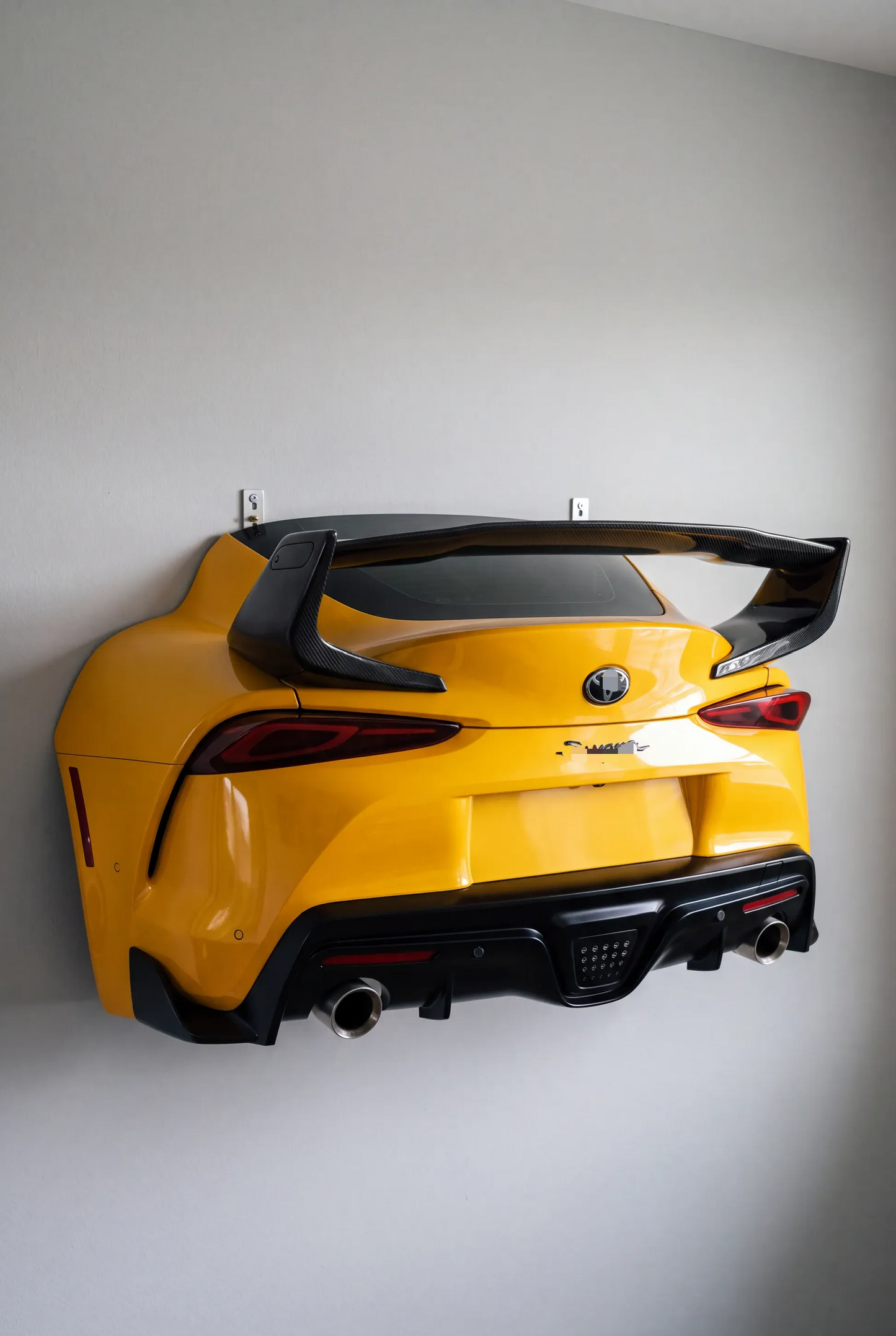 🏎️ Supercar Rear Wall Shelf – 3D Ambient Art with LED Taillights & Display Storage