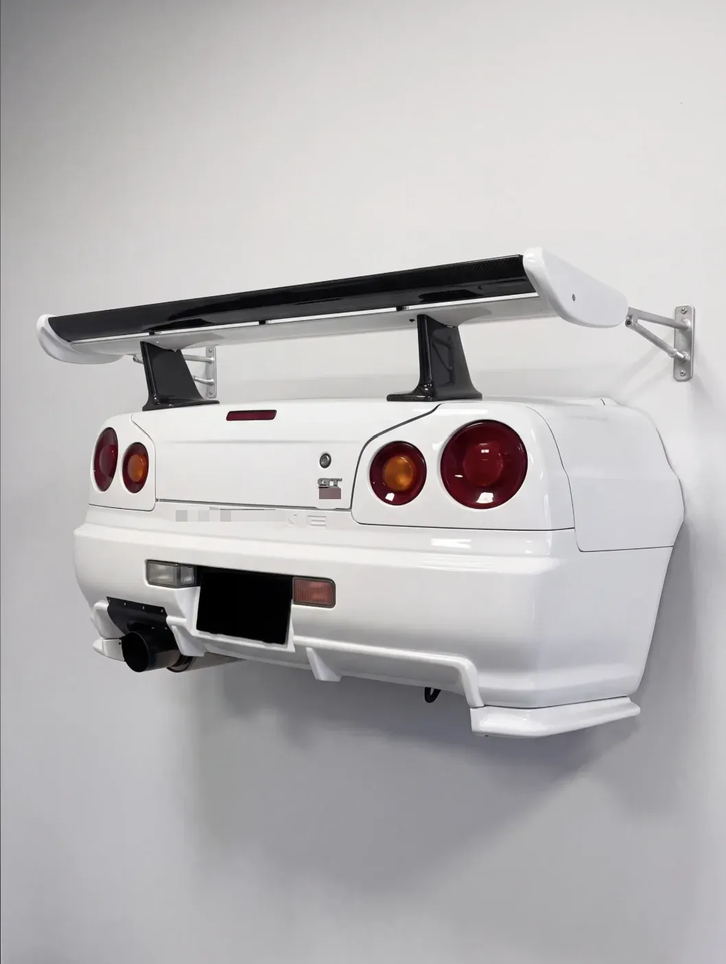 🏎️ Supercar Rear Wall Shelf – 3D Ambient Art with LED Taillights & Display Storage