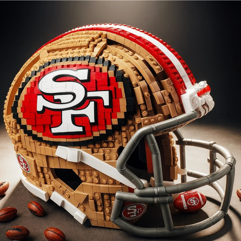 🏈 Football Helmet Building Set – Collectible Sports Display Model