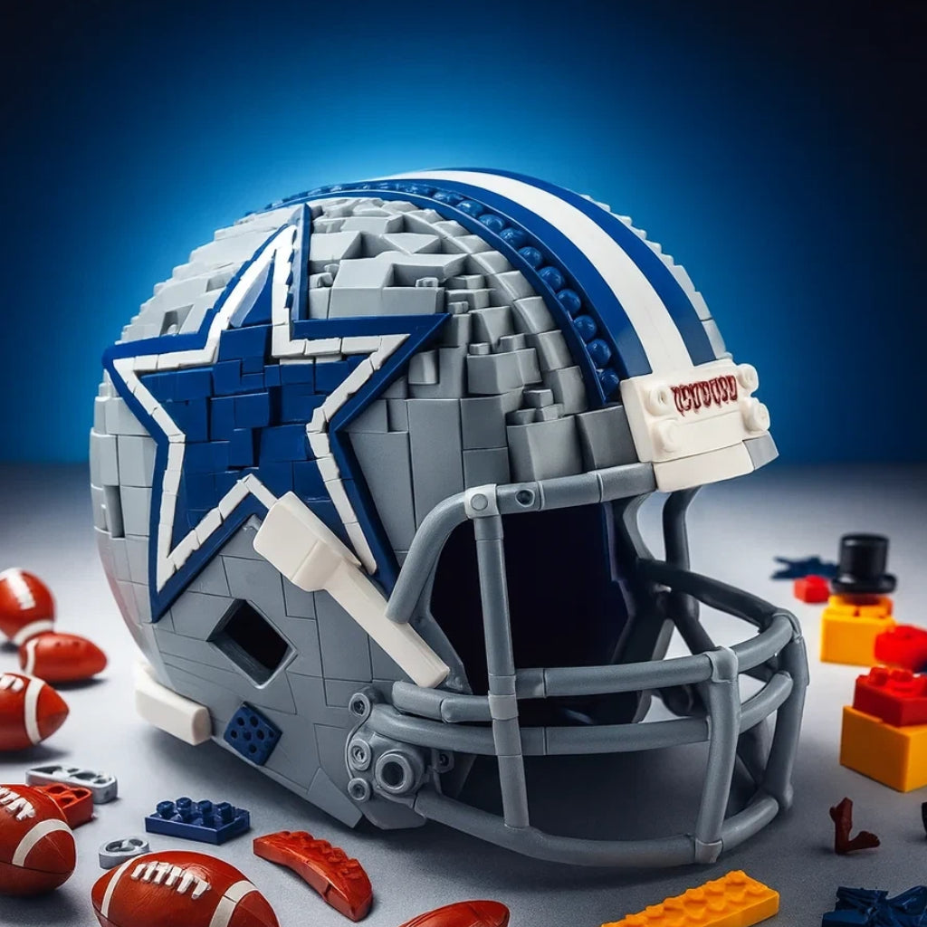 🏈 Football Helmet Building Set – Collectible Sports Display Model