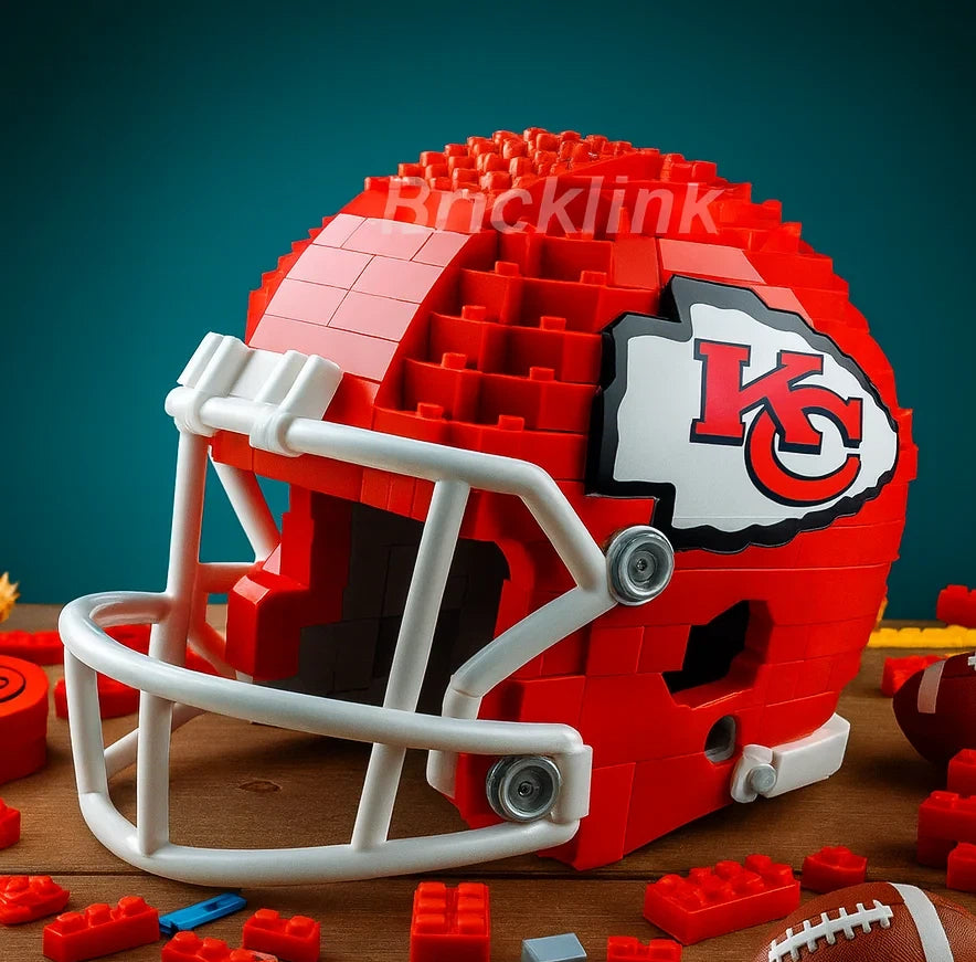 🏈 Football Helmet Building Set – Collectible Sports Display Model