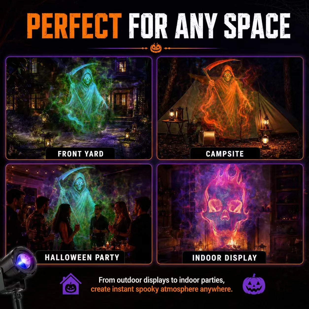 🎃 Halloween Projection Light – Turn Your Home Into A Spooky Wonderland 👻✨