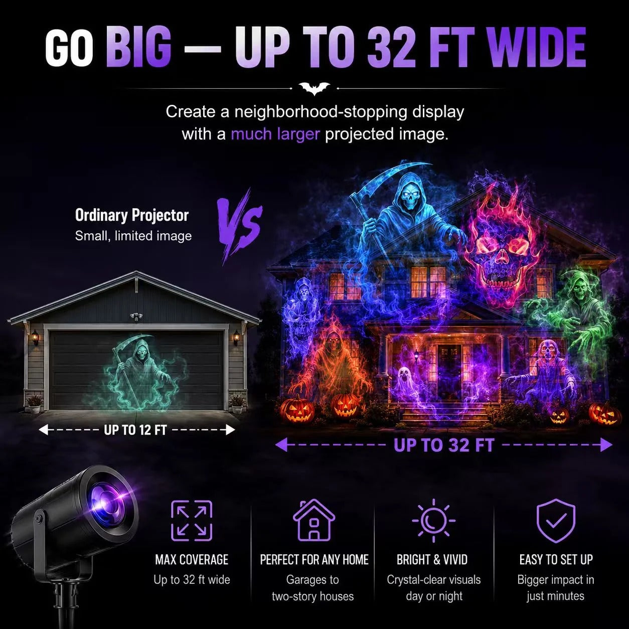 🎃 Halloween Projection Light – Turn Your Home Into A Spooky Wonderland 👻✨