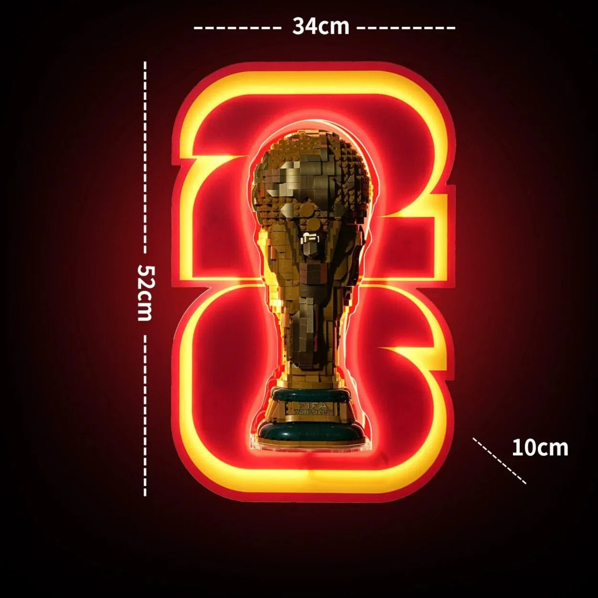 🏆 Premium Football Trophy LED Display Stand – Wall‑Mounted Showcase for Collectibles